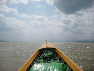 013_out in the lake in a longboat