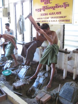 183_pounding out gold leaf from ingots
