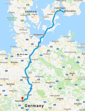 Map Malmö to Kassel