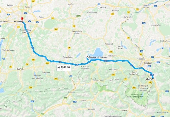 Hallein to Munich