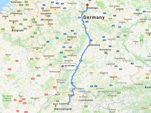 Lucerne to Göttingen