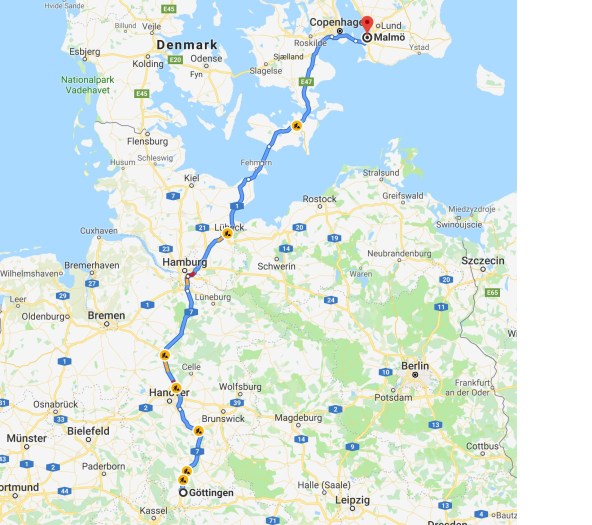 Göttingen to Malmö